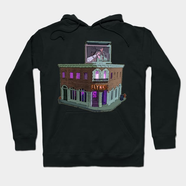 Flynn's Arcade Building Hoodie by RetroZest